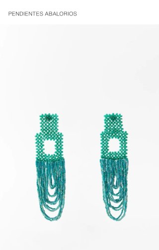 Pendientes Zara Abalorios Turquesa