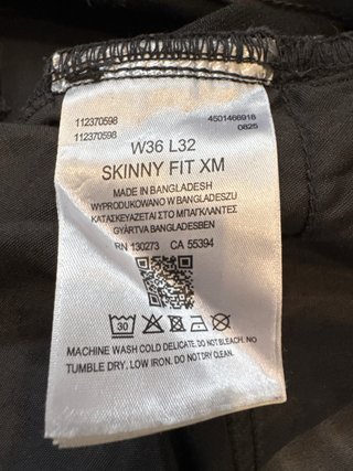 Pantalones Lee Hombre Negro Talla W36 L32 elastico