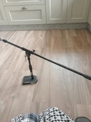 Soporte de micrófono con brazo para batería/amp