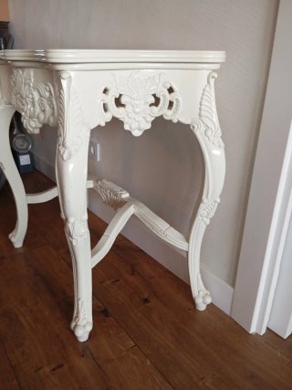 Mueble recibidor vintage blanco