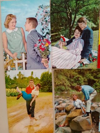 Lote Postales Parejas Años 60