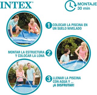 Piscina estructura metálica pvc gran capacidad