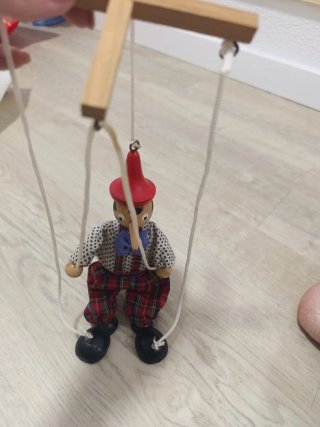 3 Marionetas de madera artesanales