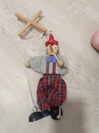 3 Marionetas de madera artesanales