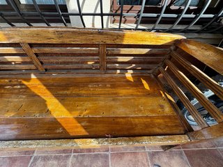 Banco antiguo de madera 2metros x70cms