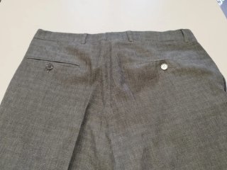 Pantaloni sartoriali vintage in lino verde