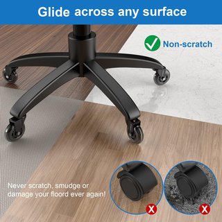 Ruedas silla oficina goma rotación 360