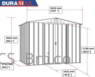 Caseta Metálica Top Titan 173x261x204 cm - Duramax