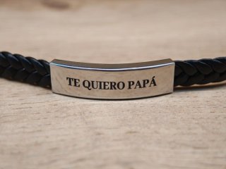 Pulsera de acero inoxidable y cuero