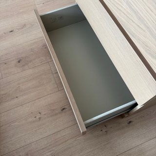Cómoda Ikea MALM 3 cajones roble tinte blanco
