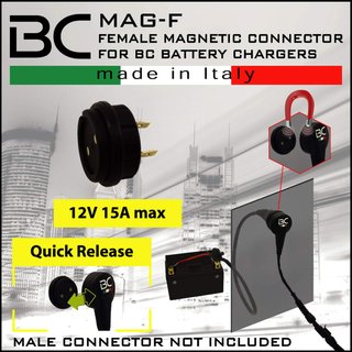 Conector magnético recarga batería vehículo