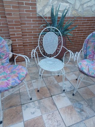 Juego de 3 Sillas de Jardín