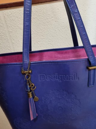 Bolso Desigual Azulón Bordado