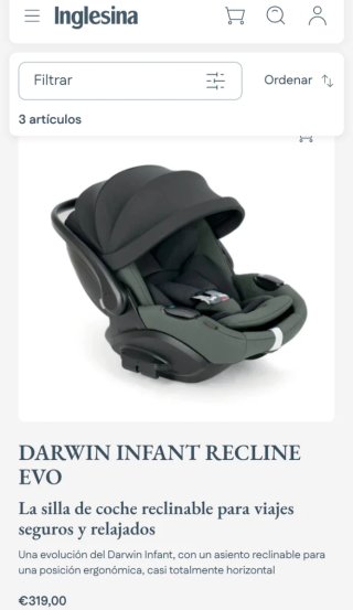 Inglesina Darwin RECLINE i-Size (2025)  40 a 75 cm