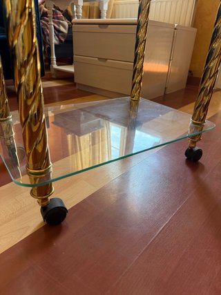 Camarera cristal y mesita auxiliar a juego
