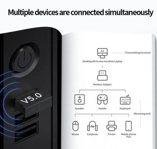 Adaptador USB Bluetooth 5.0 Dongle