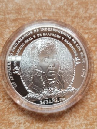 Monedas 10€ Plata 250 Aniv.Independencia EEUU 2026