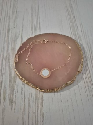 Pulsera acero con círculo negro