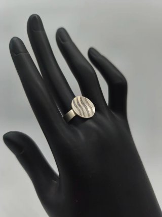Anillo Plata Ajustable Grabado Artesanal