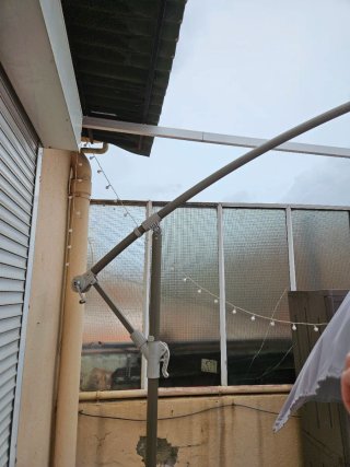 Sombrilla de terraza con peso