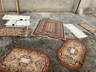 Conjunto de alfombras de tela