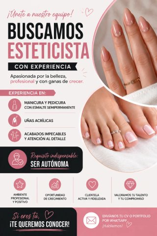 Se busca esteticista autónoma