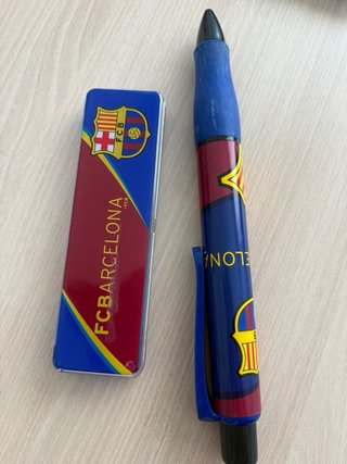 Lote papelería FCBarcelona:lápices, boli y estuche