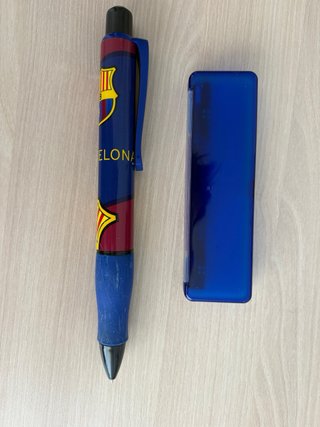 Lote papelería FCBarcelona:lápices, boli y estuche