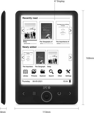 SPC ebook ligero retroiluminado portátil lectura