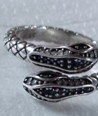Anillo vintage, serpiente dos cabezas.