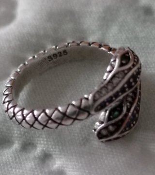 Anillo vintage, serpiente dos cabezas.