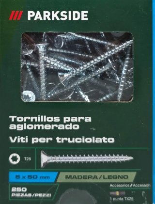 6 Cajas Tornillos Aglomerado Parkside