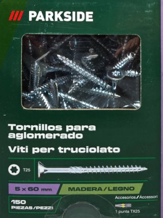 6 Cajas Tornillos Aglomerado Parkside