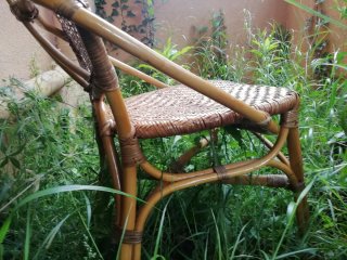 Sillas vintage de bambú y mimbre (2 unidades)
