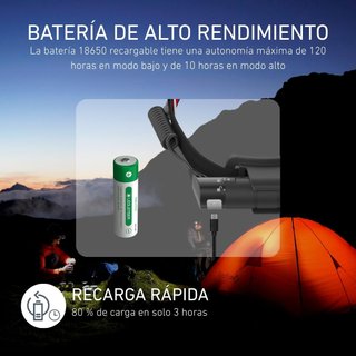 Ledlenser linterna frontal recargable LED