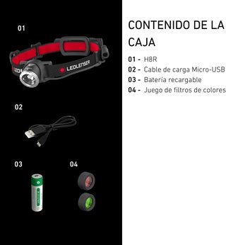 Ledlenser linterna frontal recargable LED