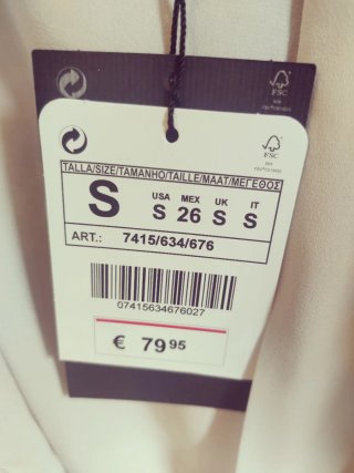 Chaqueta Zara lentejuelas beige Talla L