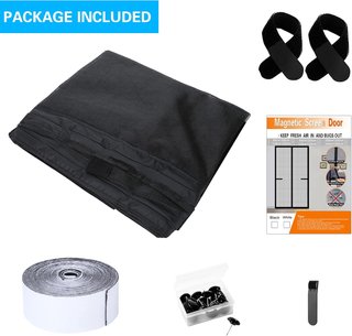 Mosquitera magnética para puerta balcón negra