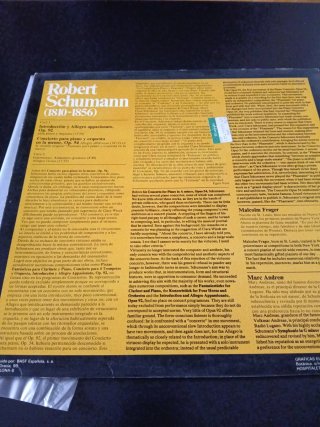 Vinilo Robert Schumann Concierto Piano Op.54