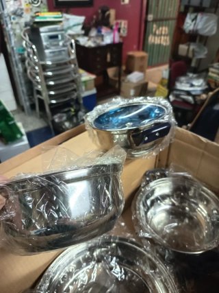 Batería Cocina 10 Piezas Azul/Plata