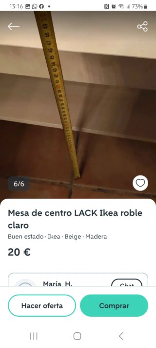 Mesa de salón madera y cristal