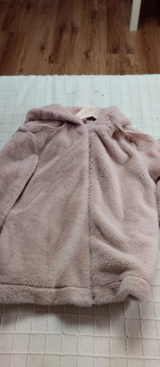 Cazadora pelo rosa mujer sin marca