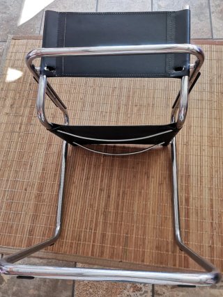 Silla de oficina cuero y metal