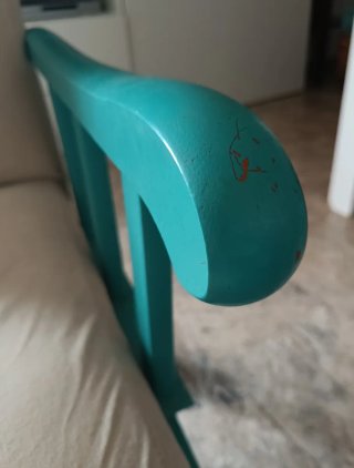 Butaca mecedora madera y textil. Venta en persona