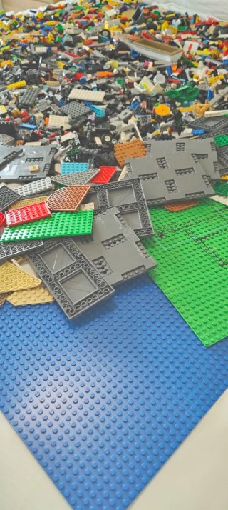 Lego, múltiples lotes.  Instrucciones incorporadas