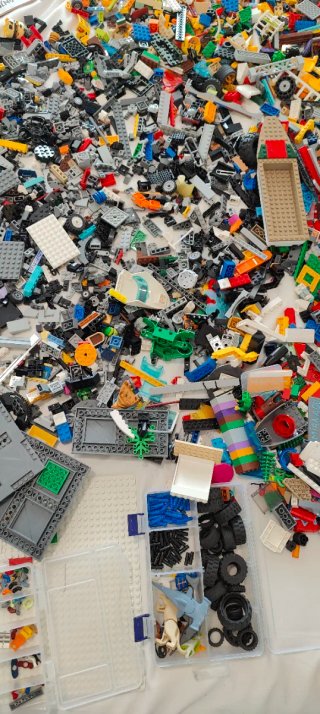 Lego, múltiples lotes.  Instrucciones incorporadas