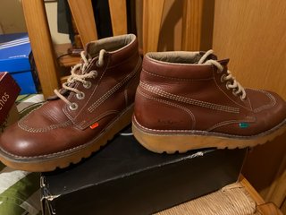 Botas Kickers vintage burdeos