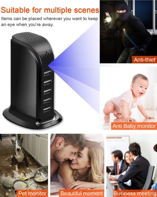 KAGMY cámara espía oculta cargador USB wifi
