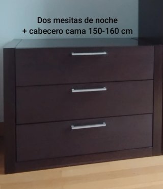 Dos mesitas de noche + cabecero