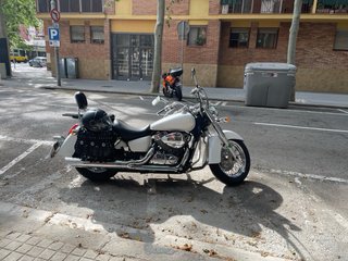 Honda Shadow Cruiser Moto Manual Blanca 750 vt